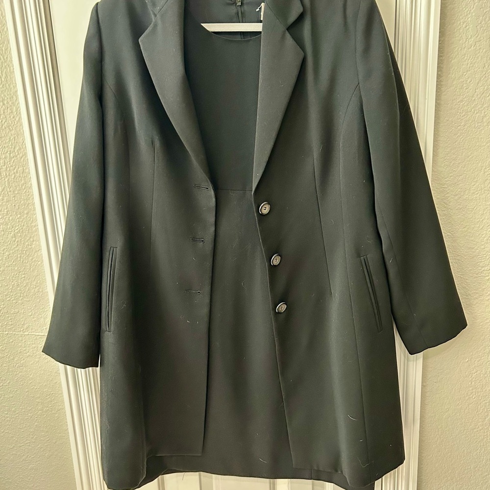 Elegant Black Women's Coat & Dress